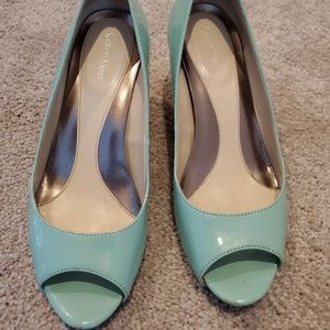 Calvin Klein low wedge heels